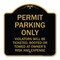 Signmission Permit Parking Violators Ticketed Booted or Towed Owners Risk & Ex Alum, 18" L, 18" H, BG-1818-23315 A-DES-BG-1818-23315 - alternate 1